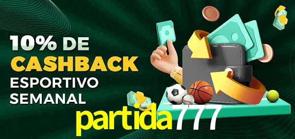 10% de bônus de cashback na partida777
